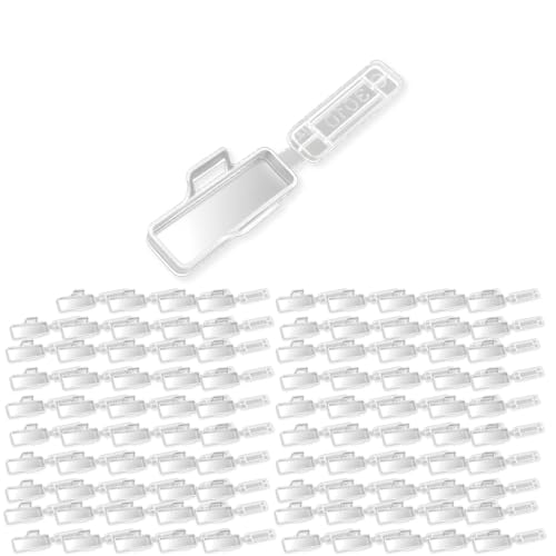 Dueecasebit Cable Identification Case, 3010 Waterproof Transparent Cable Marker Frame, Lable Box 100 PCS (3x1cm)