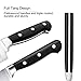 Kitchen Knife Set 15 Pieces with Wooden Block Sharpener 6 Pieces Serrated Steak Knives, homgeek Professional German X50Cr15 Stainless Steel Sharp Pakkawood Handle Chef Knife Block Set Full-Tang Forged