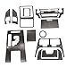 GXARTS 12Pcs Carbon Fiber Full Set Interior Decoration Trim Kit Compatible with Lexus IS250 Black 2006 2007 2008 2009 2010 2011 2012