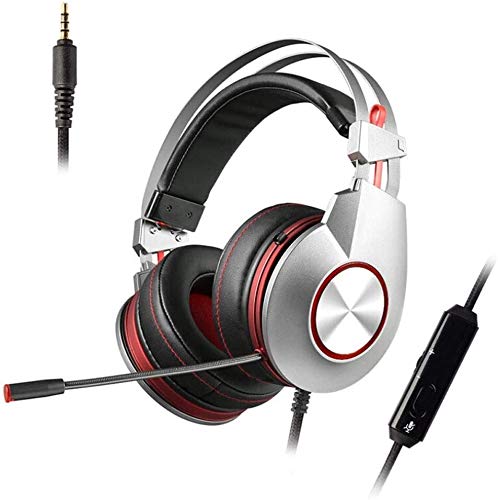 XSERNR ng Headset ng Headset with for PC for PS4 Over-Ear 7.1 Stereo ng Headphones with Bass Surround LED Light Competitive Headset Computer Headset qujunji
