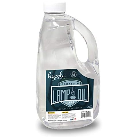HYOOLA Liquid Paraffin Lamp Oil - Clear Smokeless, Odorless, Ultra Clean Burning Fuel for Indoor and Outdoor Use - Highest Purity Available - 2 Liter Cover