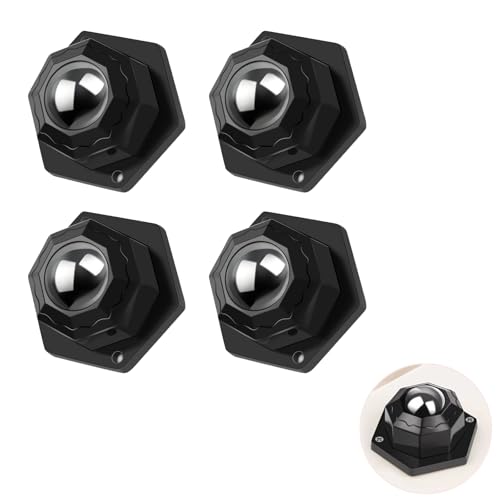 Ruote per Mobili Pesanti,8 Pezzi Ruote Girevoli Autoadesive Rotanti a 360° Rotelle per Mobili Piccole per Cassette Degli Attrezzi,Piccoli Armadi e Scaffali,Utensili da Cucina,Elettrodomestici(Nero)