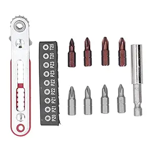 Ubervia 2 Way Ratchet Wrench, Fast Rotating Ratchets Spanner Screwdriver Kit for Auto Repairing for Screw Fastening