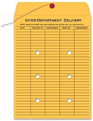 Ruled Interdepartmental, 10" W X 13" L, #32 String/Button Envelopes 32 Lb. - 10 Pack #TOP1