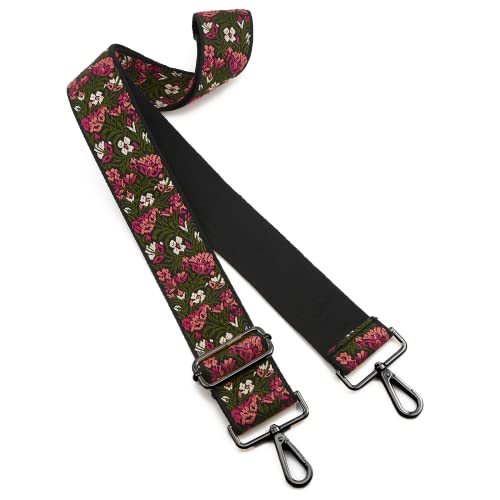 Image of ZOOEASS Nickel Buckles Wide Shoulder Strap Adjustable Replacement Belt Gun Buckles Guitar Style Crossbody Bag Strap