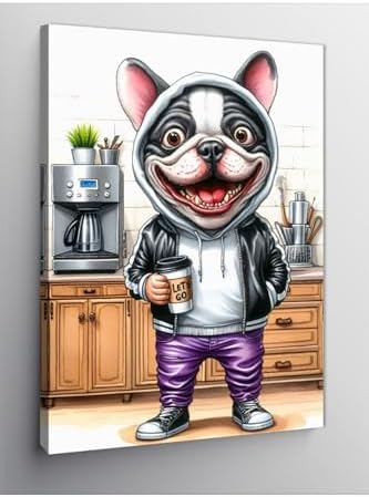 Tablo Mega Kanvas Tablo Kapşonlu Köpek 100 X 140 Cnvsdkey-116891-100-140 - Görsel 1