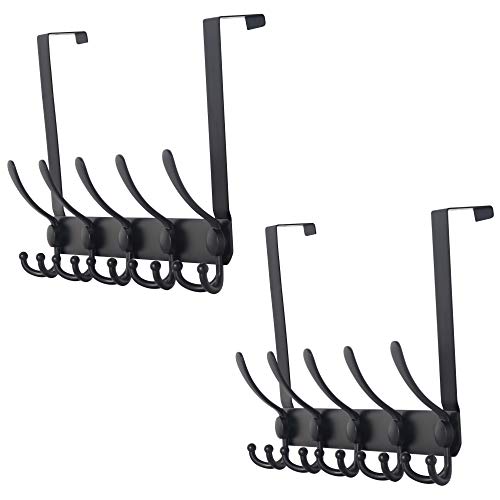 Dseap Over The Door Hook Hanger with 5 Tri Hooks