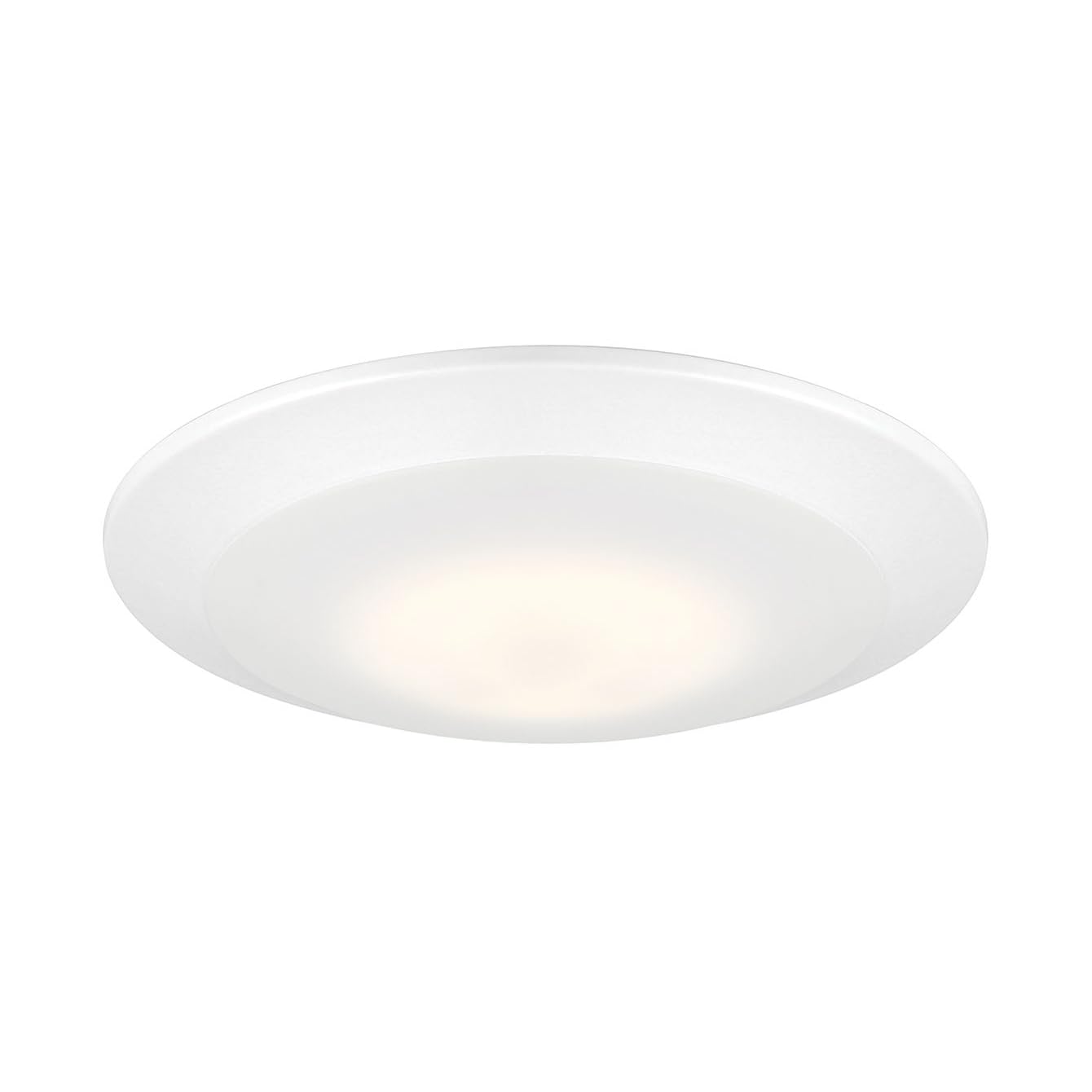 DESIGNERS FOUNTAIN LED Recessed Ceiling Light, 7 inch CCT Disk Lighting Fixture, Dimmable, 1000 Lumens, 3000K /4000K, White Trim, RC7WHWH8102C