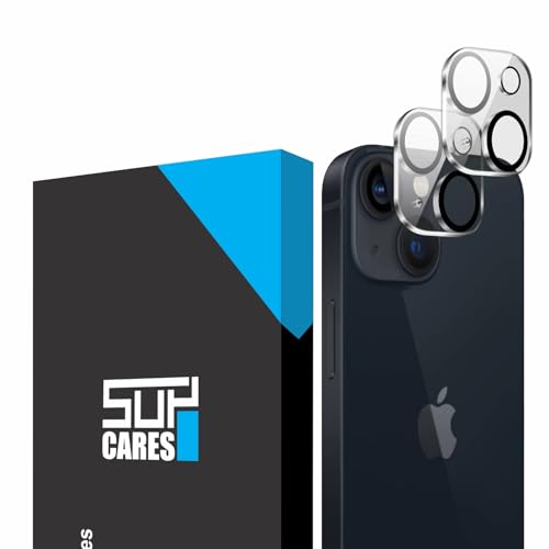Image of SupCares Premium Camera Lens Protector Tempered Glass Compatible For iPhone 13 and iPhone 13 Mini With Installation Kit | Edge to Edge Coverage | Transparent | Pack of 2