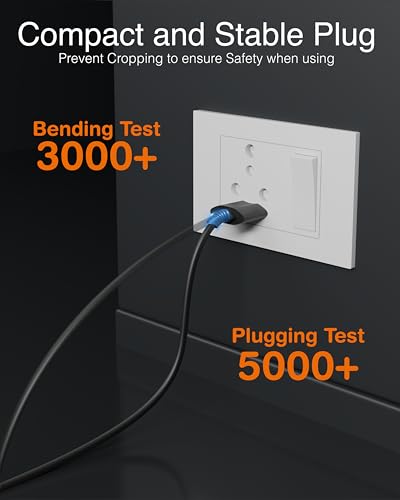 Image of FEDUS 16.4ft Long 22AWG Male to Female 2 Pin Power Extension Cord Wire, 6amp Indoor Outdoor Power Cord Extension Electrical Extender Power Cable for appliances, Electronics, and Power Tools.