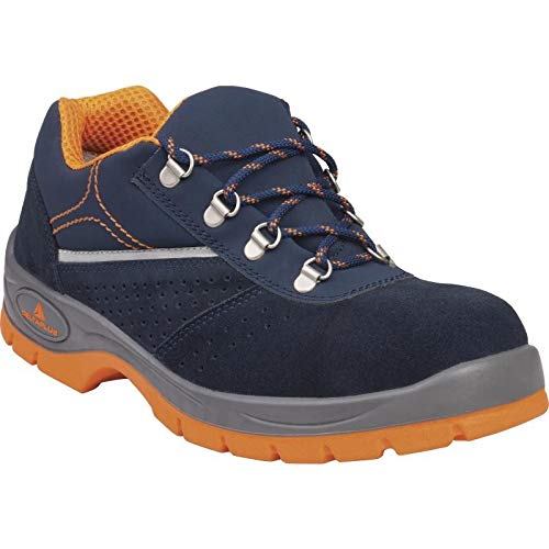 Delta Plus RIMI3SPBL44 - Zapatos de piel de ante con corte S1P SRC, color azul marino y naranja, talla 44