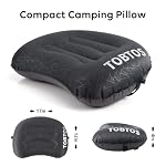 TOBTOS Inflatable Camping Pillow, 17x12in, Black - Image 2