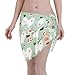 LKKPT Spitz Giapponese Sushi Samoye Dog Womens Beach Wrap Gonne Grembiule Corto Sarong Costumi da Bagno Cover Up Sexy Bikini Wrap Pareo