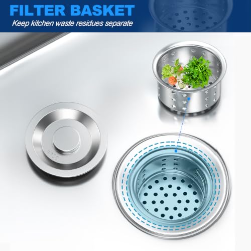 Image of 39 inch Stainless Steel Utility Sink with Workbench, Laundry Sink