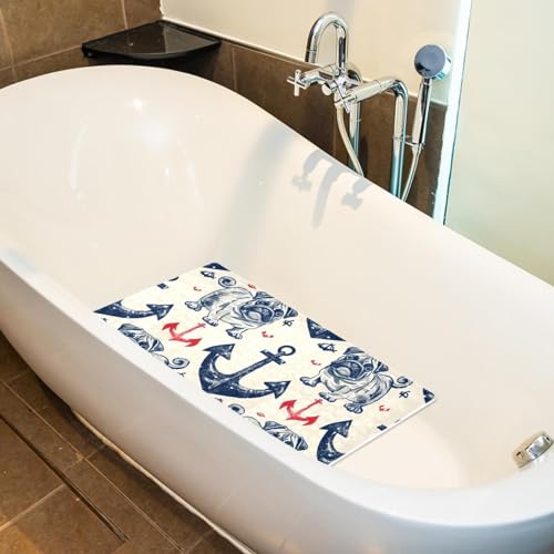 Alfombrilla antideslizante para bañera extra larga de secado rápido 6