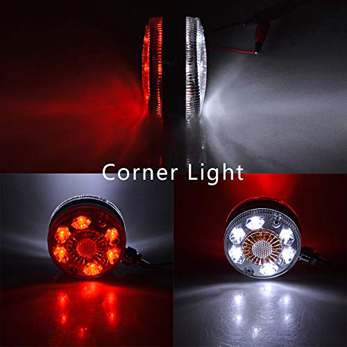 image for Anzio Side Marker LED Double Face Side Marker Red Amber White Light Co