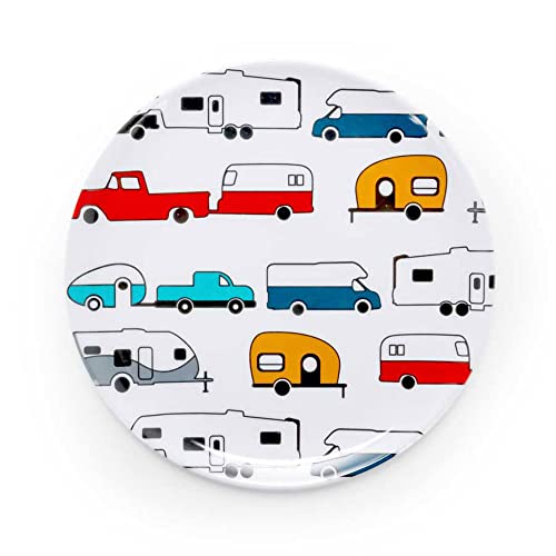 Vajilla de melamina de 12 piezas Camco Teal para camping y caravanas