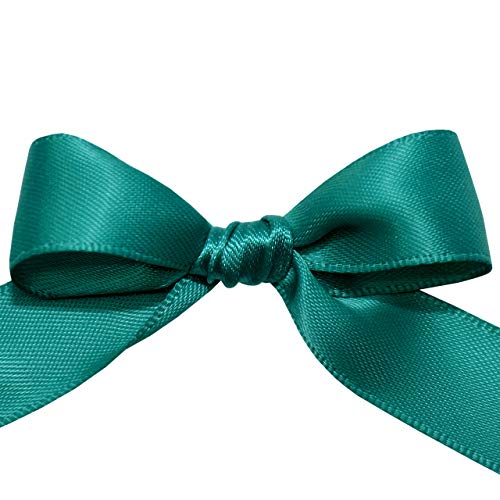 Image of Morex Ribbon Double Face Satin Ribbon, 3 /8 inchx 50 Yd, Jade