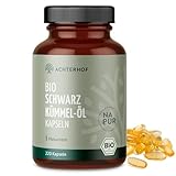 Bio Schwarzkümmel-Öl Kapseln 220 Stück | 1000mg pro Tagesdosis | naturbelassen und schonend kaltgepresst | vegan | höchste Bio-Qualität | vom Achterhof