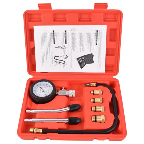 Testeur de compression moteur essence 0-300 PSI manomètre cylindre auto moto 8 pièces