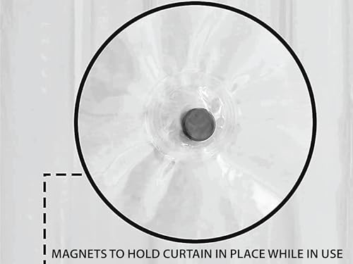 Home Expressions Brooklyn Bath & Co. Premium PEVA Shower Curtain Liner – Beige, 70 x 72 Inch, Waterproof Heavy Duty Shower Liner with Grommets & 3 Magnets (Sand) by Home Expressions - Used condition - Image 6