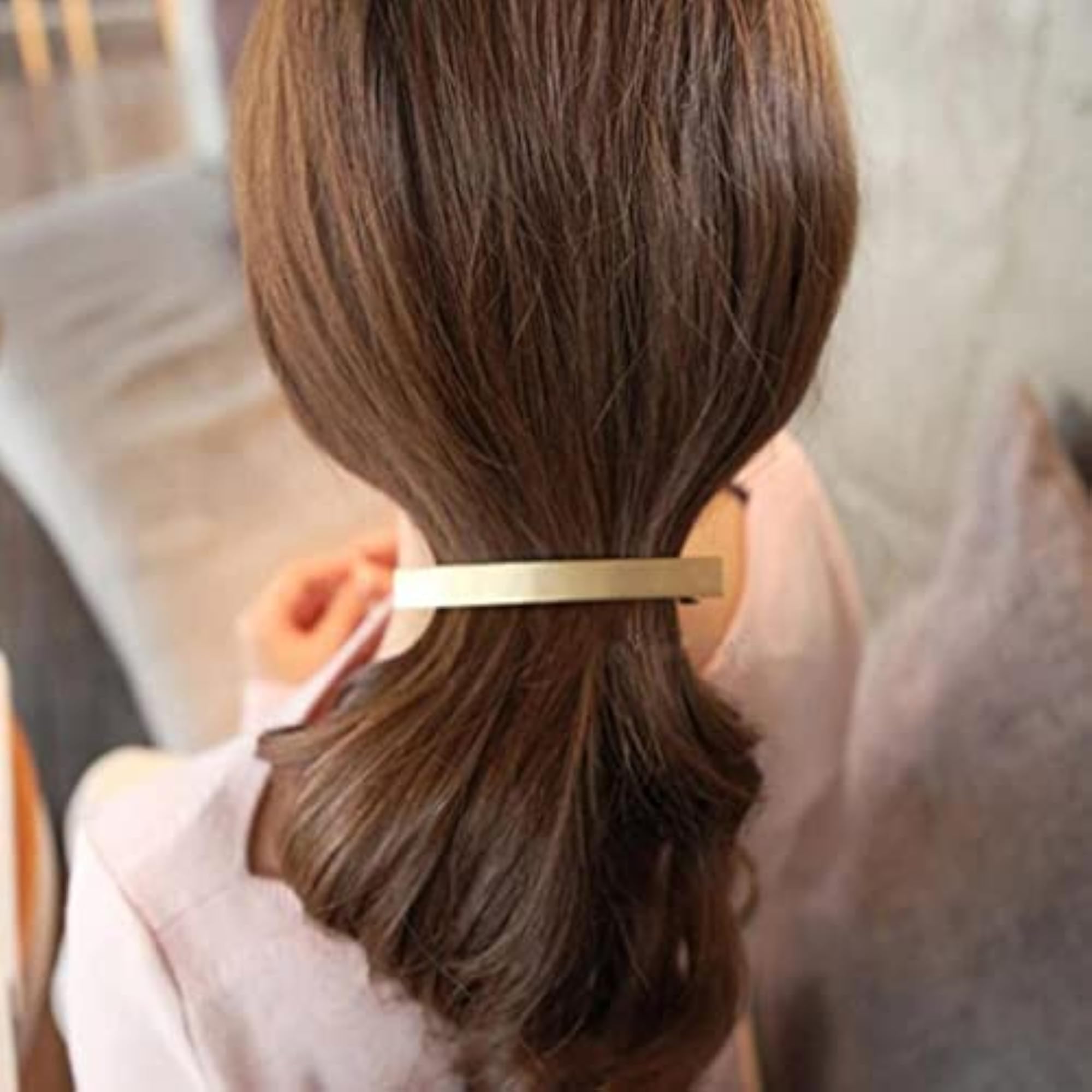 2x Hair Clips Barrette Geometric Hairpin Set, Silver