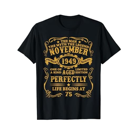 Noviembre 1949 75 Años Cumpleaños Hombre Vintage 1949 Camiseta