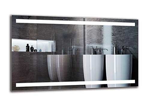 Espejo LED Premium - Dimensiones del Espejo 100x60 cm - Espejo de baño con iluminación LED - Espejo de Pared - Espejo de luz - Espejo con iluminación - ARTTOR M1ZP-30-100x60 - Blanco frío 6500K