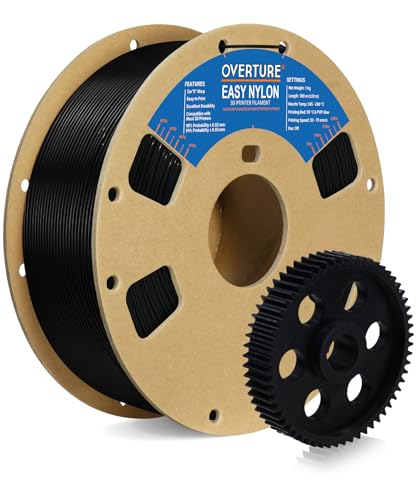 OVERTURE Nylon Filament 1.75mm 3D Printer Filament, Polyamide (PA) 1kg...