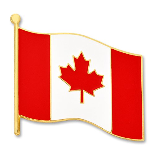 PinMart Canada Canadian World Flag Maple Leaf Enamel Lapel Pin - 10 Pack - Premium Country Flag Pins for Clothing, Backpacks, Hats – Patriotic, Collectible Accessories for All Occasions and Events