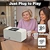 Healvaluefit Simple Music Player for Elderly, Easy Audiobook Player with 32GB TF Card & Card Reader for Dementia, Alzheimers, Visually Impaired, Low Vision Patients, Wired - GrayishWhite