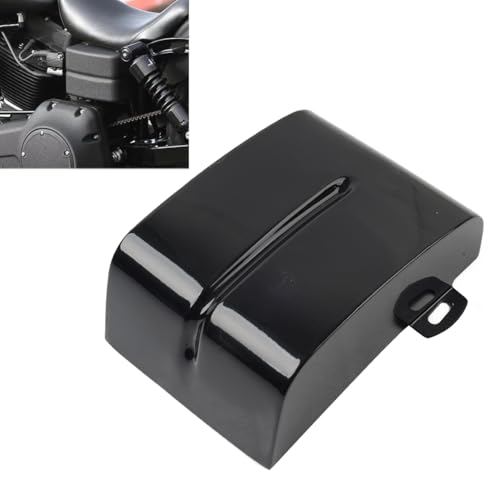Newsmarts 1 Pc Left Battery Cover Fairing Side Panel Iron Gloss Black for Harley Dyna Low Rider, Fat Bob, Wide Glide, Switchback 2006-2017