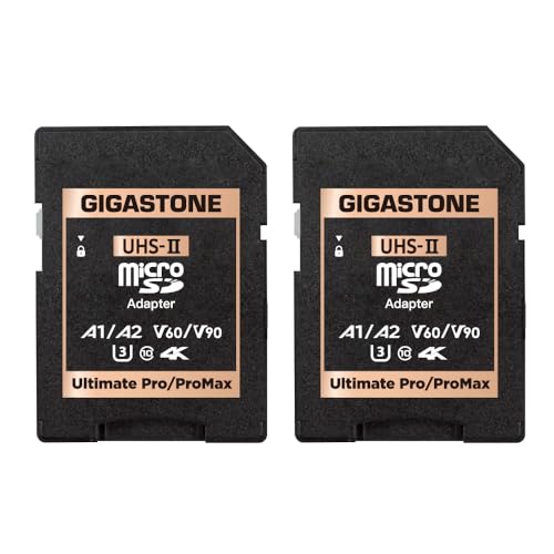 GIGASTONE UHS-II MicroSD to SD Card Adapter (2-Pack)