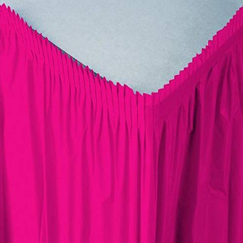 Creative Converting Plastic Table Skirt, 14-Feet, Hot Magenta , One Size -