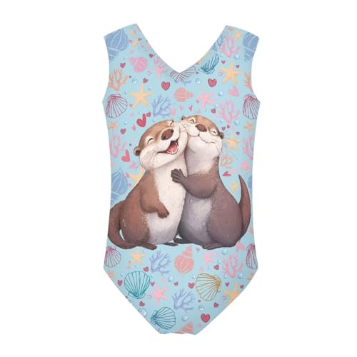Image of Biyejit Girls Leotards Dance Sport Wear Gymnastics One-Piece Swimwear for Kids 3-14 Years