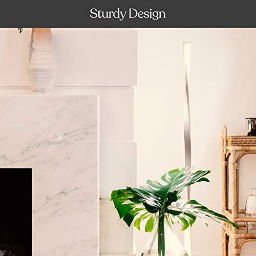 Brightech Helix Led Floor Lamp, Bright Floor Lamp For Living Rooms & Bedrooms, 48" Tall Pole Lamp, Dimmable Standing Lamp - Platinum Silver #TOP5