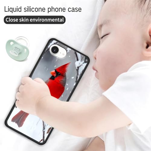 Coque iPhone 16E TPU antichoc étui protection oiseau cardinal
