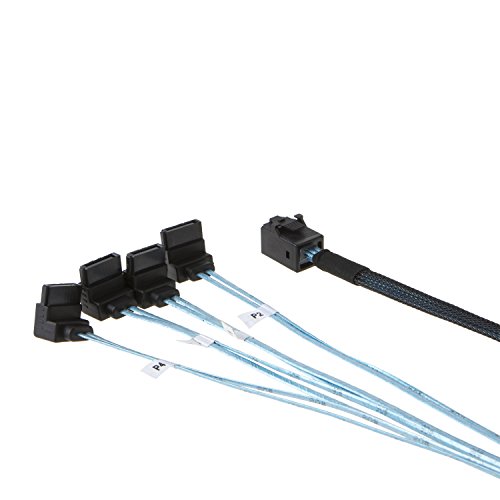 Cable Mini SAS (SFF-8643 Host) a 4 SATA con cable SATA III 2 pack miniatura 4