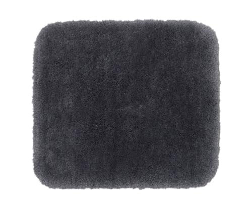 Gözze - Deluxe Badteppich mit extra hohem Flor, 100% Polyester (Mikrofaser), Mit Antirutschbeschichtung, 50 x 45 cm - Anthrazit