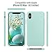 SURPHY Designed for iPhone Xs Max Case, Thickened Liquid Silicone Phone Case for iPhone Xs Max 6.5 inches, Mint Green