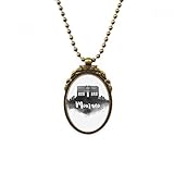 DIYthinker Palais Princier de Monaco Ink City Antique Necklace Vintage Bead Pendant Keychain