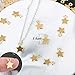 FLOFIA 100pcs Dijes Estrellas Oro Dorado Mini Colgante Star Chapado Oro Aleación...