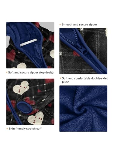 Diamond Grid Heart Love Girls Fleece Jacket Girls Fall Jacket Boys Coats Zip Up Hoodie Children Sherpa Warm Outerwear 2-10T3