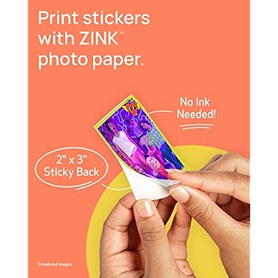 Canon Ivy 2 Mini Photo Printer, Print from Compatible iOS & Android Devices, Sticky-Back Prints, Blush Pink