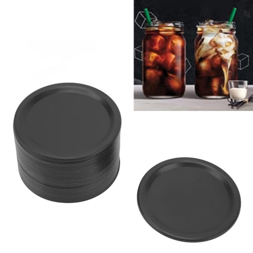 BORDSTRACT Aço Inoxidável Mason Jar Tampas, 26pcs, 2,7 Polegadas, Boca Regular, Para Selar E Estocar