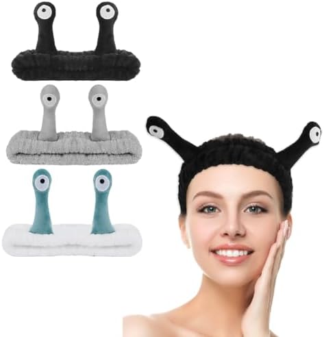 Bandeau Lavage Visage Palmier Escargot - Polaire Corail élastique, Pour Sport, Maquillage, Douche