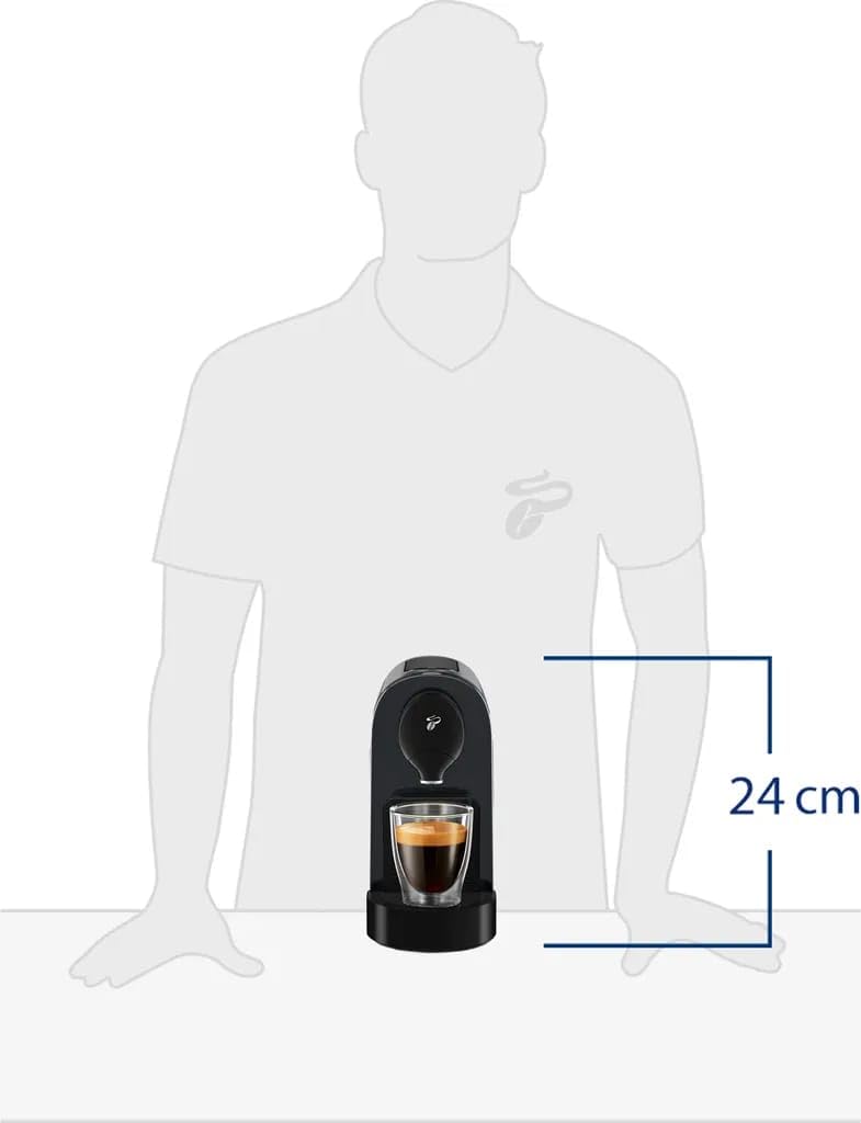 Tchibo CAFISSIMO Pure Plus ekspres do kawy w kolorze czarnym, 1250 W, 800 ml, z 60 kapsułkami z kolekcji Premium, Espresso Barista, Caffè Crema, Kolumbia i Brasil, Espresso Caramel, Double Choc