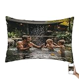 Personalisiertes Kissenbezug 60x180cm, Outdoor Kissen Wasserfest mit eigenem Foto und Text, Waschbar für Sofakissen Aesthetic Room Decor Kreative Geschenke für Jeden Anlass, ohne Kissenfüllung AZ-5
