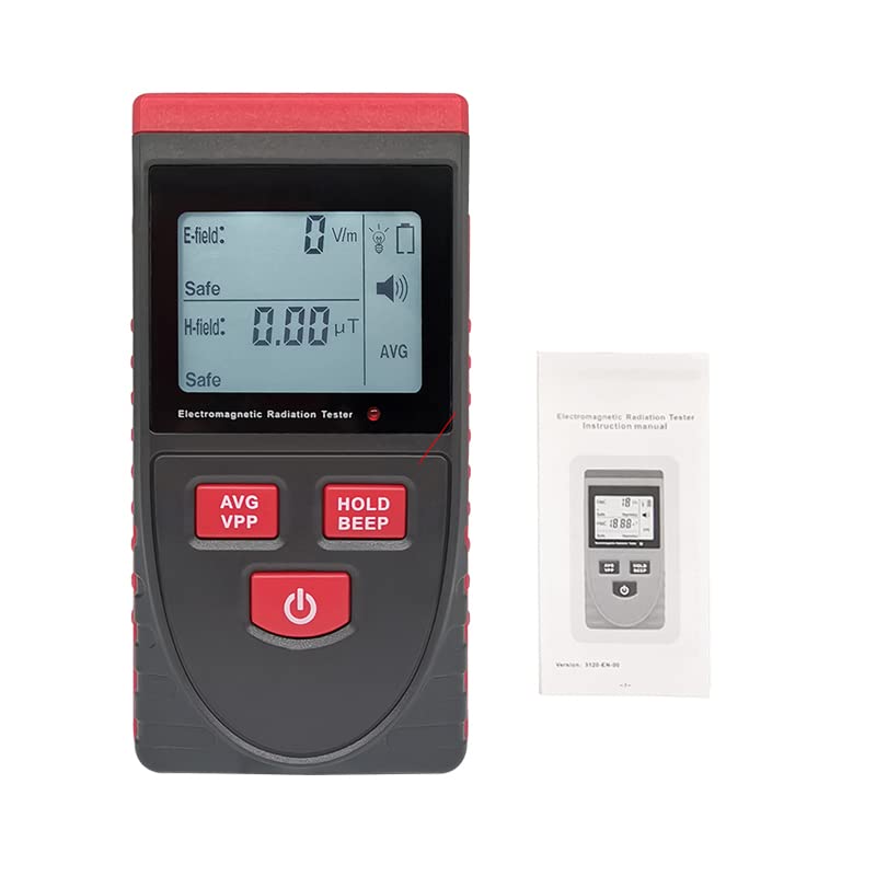 Réfractomètre, Détecteur de rayonnement de champ électromagnétique, testeur EMF Contre-émission Dosimeter Computer Computer Champ électrique Champ magnétique(Blank No box)