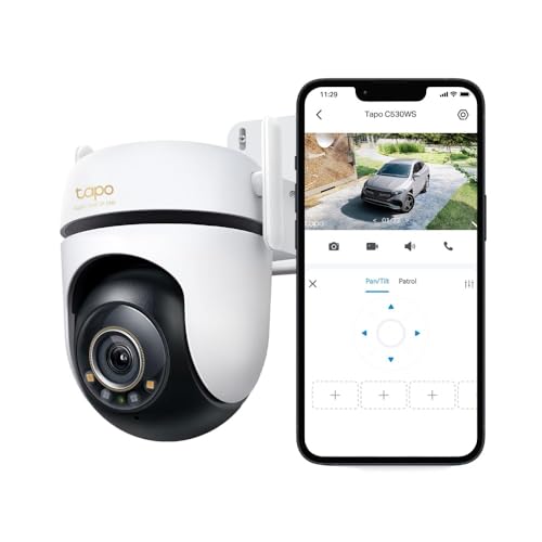 Tapo C530WS Caméra de Surveillance extérieure 360°, 3K 5MP, Vision Nocturne Couleur Starlight,...